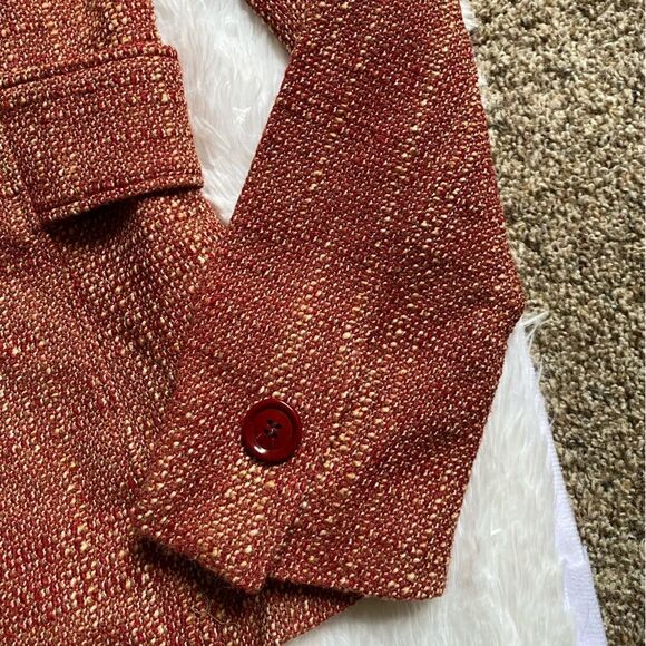 Zara Woman Jacket Coat Wool Blend Textured Button Front Lined Removable Faux Fur - Picture 4 of 14